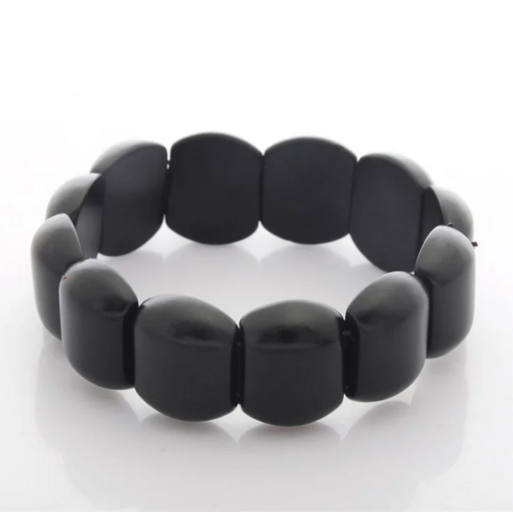 High Quality Black sibin bian stone bianchi jade needle stone Energy bracelets/Hand row for men/women gift health jewelry