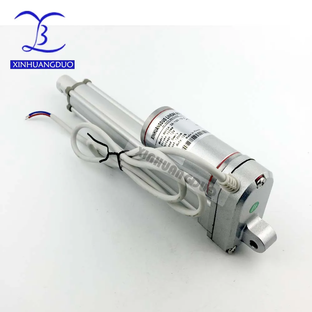 Imagem -03 - Polegada 200 mm Curso dc 12v 24v 12v 24v 50 100 200 300 400 500 750 1200n 120kgs Carga Máxima Atuadores Lineares Elétricos 4