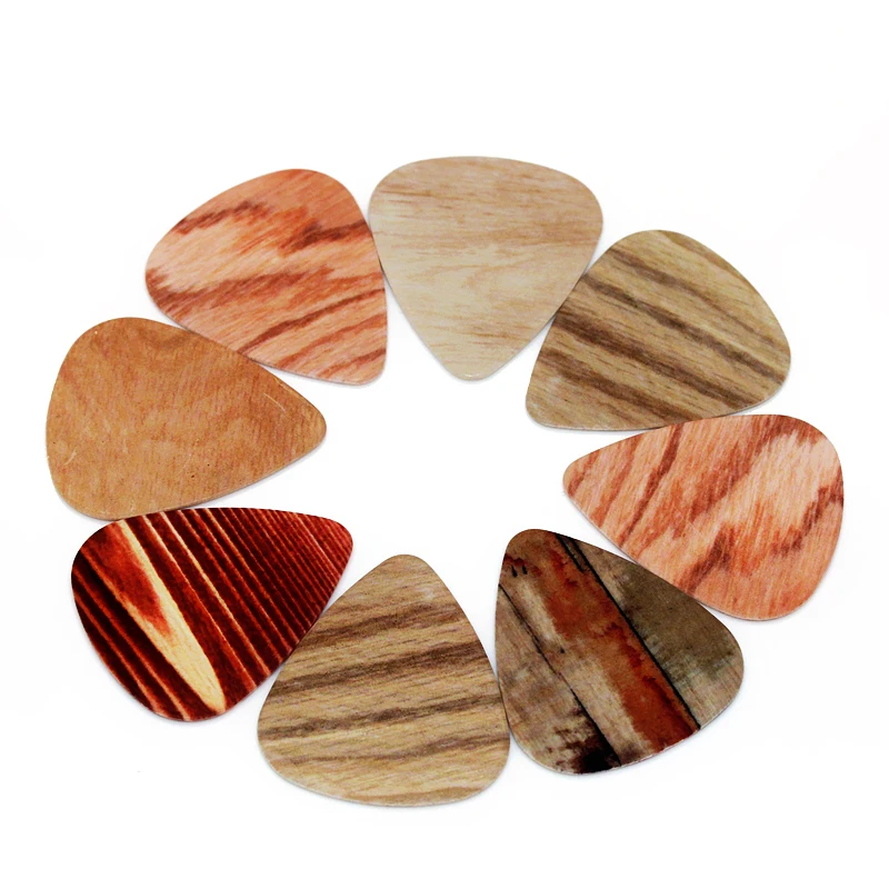 SOACH 10pcs Newest  Wood grain bass guitar picks mediator Thickness 0.46mm acoustic Guitar plucked Accessories guitar pick tools