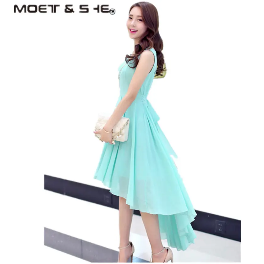 Hot Bohemia Style Women\'s Asymmetric Sleeveless long Dresses Casual Dress Vestidos Femininos For Elegant Women longo D56204