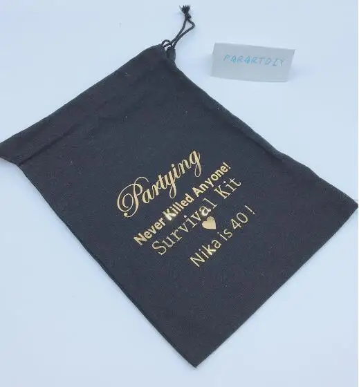 personalize partying kills nobody wedding birthday favor muslim gift bags Candy pouches Bachelorette Hangover Survival Kit