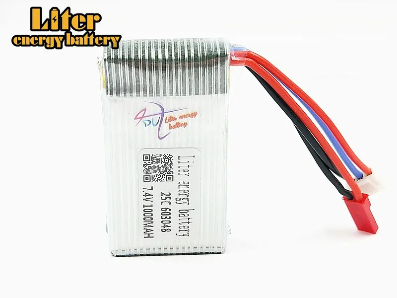 7.4V 1000mAH 25C Lipo Battery For MJXRC X600 F46 X601H JXD391V aircraft 7.4 V 1000 mAH 2S Lipo battery 7.4 JST plug 603048