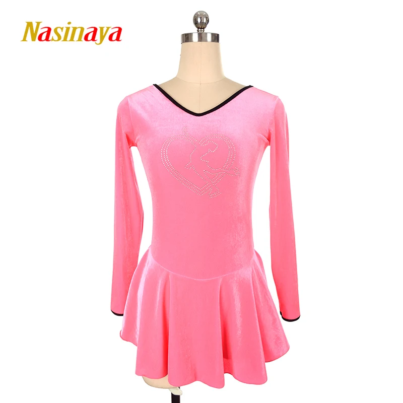 Skating Dress Pattern Skating Dress Pink Shiny Dress Girl And Woman Show Using Factory Customized