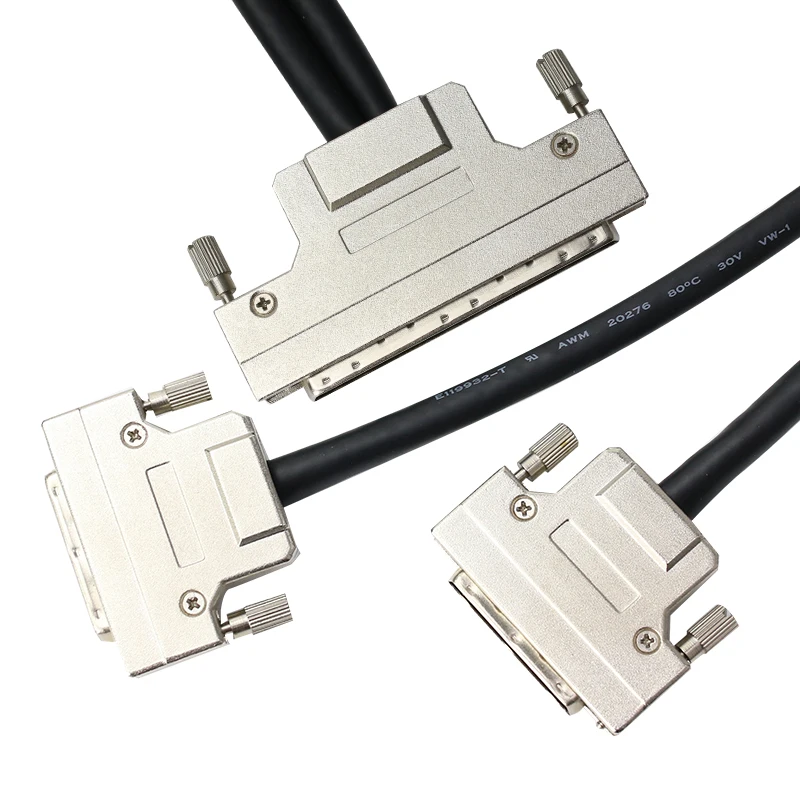 HPDB100 to 2x HPDB50 SCSI Cable HPDB100 Pin to 2 HPDB50 Pin Scsi cable Professional Customization