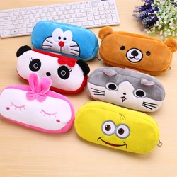 Moda Cute Cartoon zwierząt aksamitna piórnik dzieci portfel piórnik dziewczyna torebka do makijażu kosmetyki brelok etui biurowe