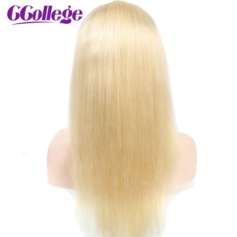 13x4 Blonde Lace Front Human Hair Wigs Pre-Plucked With Baby Hair #613 Remy Malaysian Straight Human Hair Lace Frontal Wig