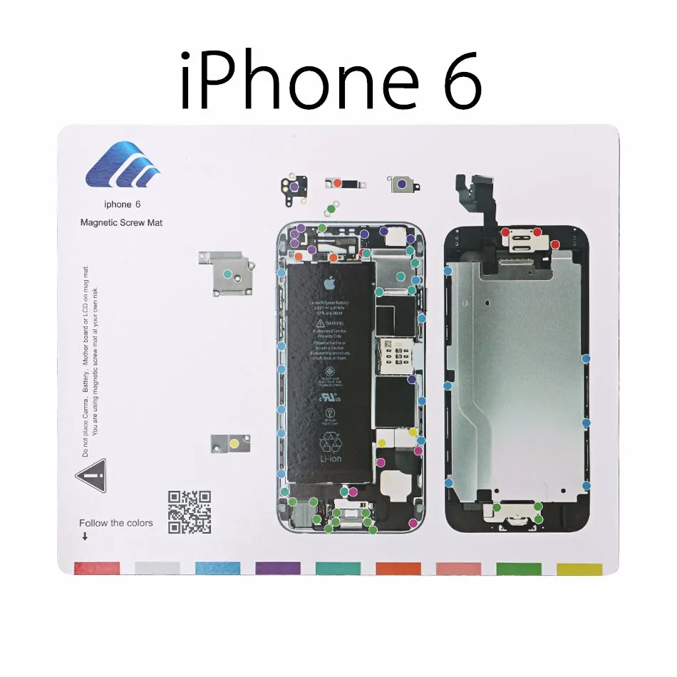 DIYFIX 1PC Professional Guide Pad for iPhone 7 Plus 6s 6 5s 5 Magnetic Screw Keeper Chart Mat Mobile Phone Repair Tools