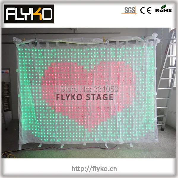 Free shipping PC controller p7 2x3m Size customized led wall party stage screen