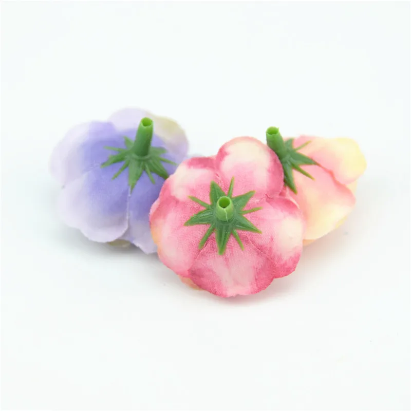 50pcs 2.5cm Mini Rose Cloth Artificial Flower For Wedding Party Home Room Decoration Marriage Shoes Hats Accessories Silk Flower