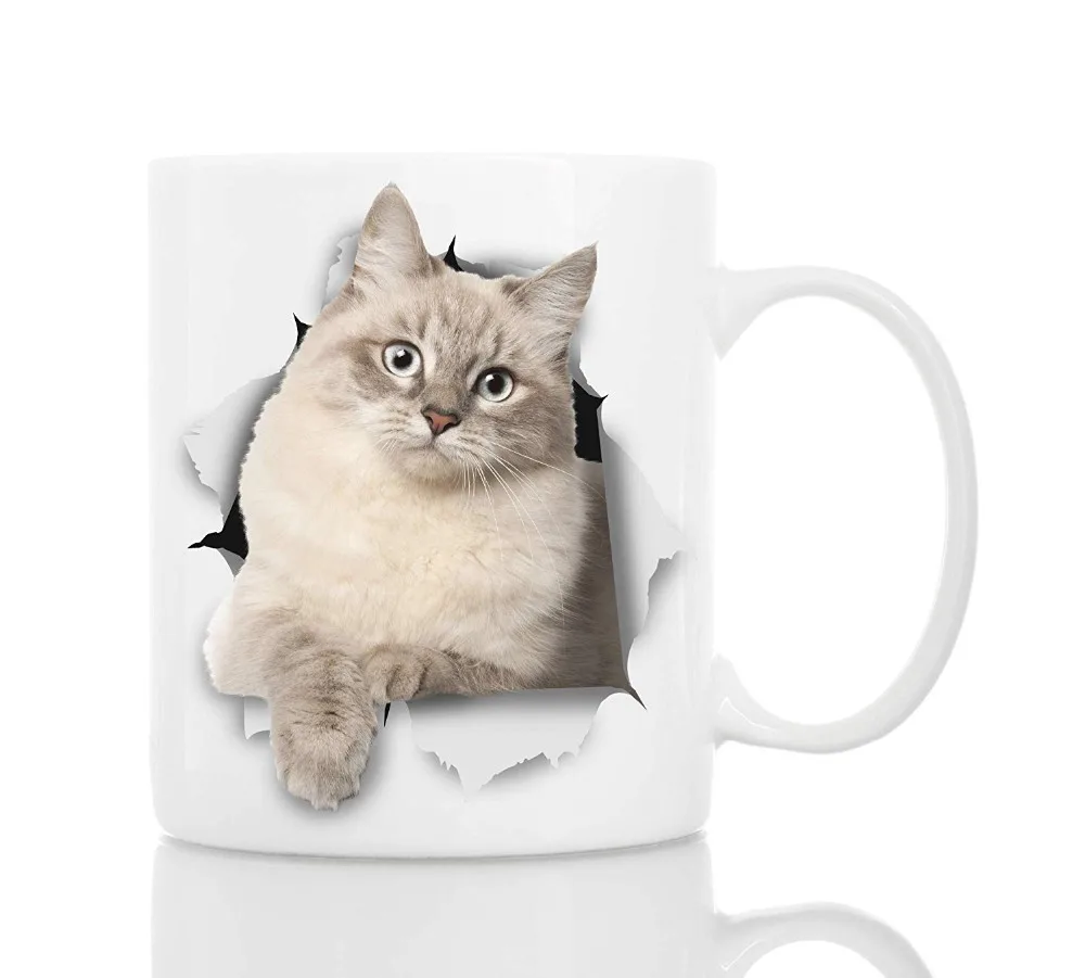 

Gorgeous Siberian Cat Coffee Mug Ceramic 11oz Funny Coffee Mug Perfect Cat Lover Gift | Cute Novelty Coffee Mug Present Great Bi