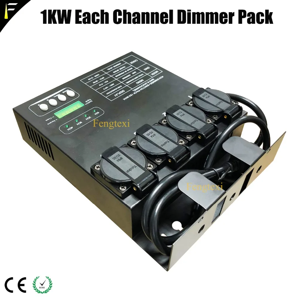 Luce Della Fase Spina di Ue 4 Canali Dmx 512 Dimmer Pack Dimmable Del Silicone Scatola 4ch Interruttore Dimmer Pack Amplificatore di Potenza di