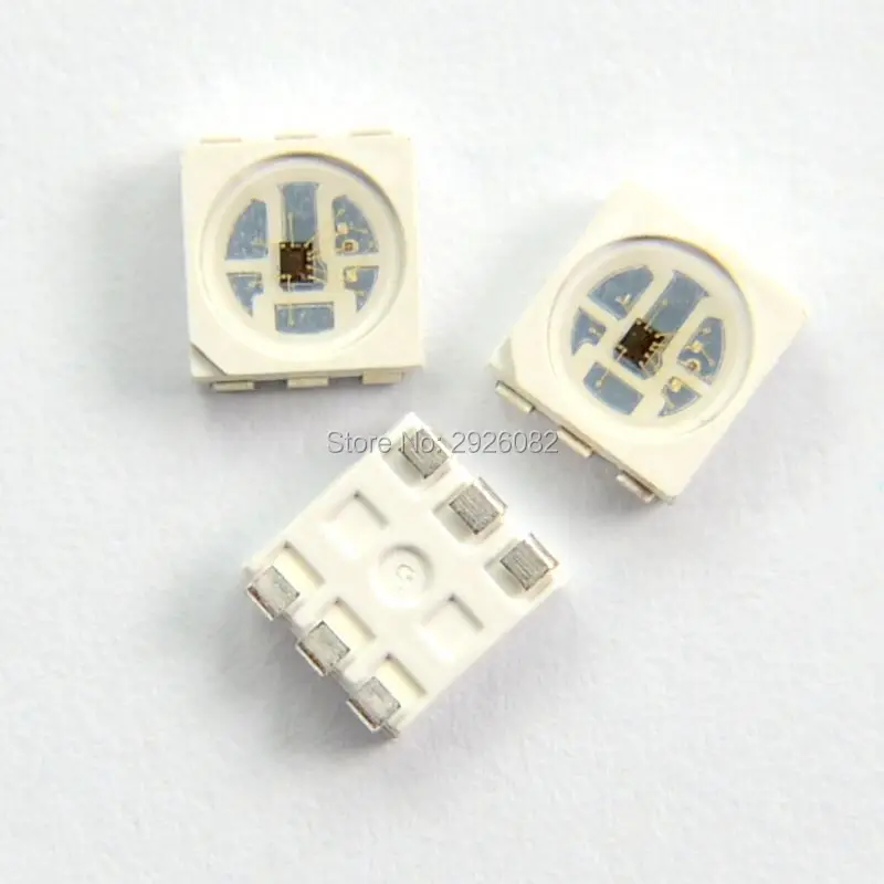 Imagem -03 - Chip Led 5050 Smd Rgb Led Incorporado ic 5v 0.3w 60ma 1000 Peças Bolsa Sop6 Luzes Digitais Coloridas Apa107 Apa102 Hd107s Sk9822