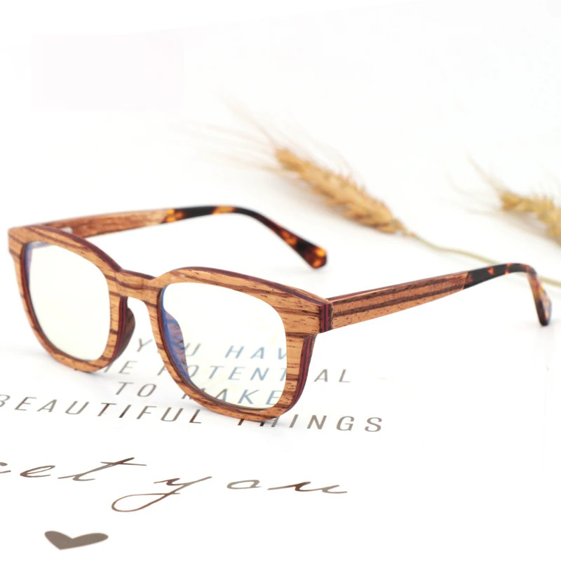 Anti-Blue Computer Glasses Wood Frame For Men and Women Handmade Wooden Optical High Quality