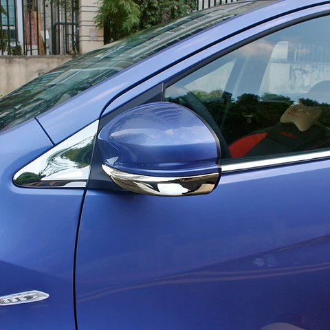 Хромированные накладки на зеркало заднего вида для Honda FIT JAZZ 2014, 2015, 2016, 2017, 2018, 2 шт.