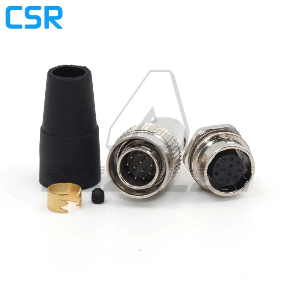 Hirose Connector 12pin, HR10A-10P-12P,HR10A-10R-12S, Camera Power Connector, Electrical Cable Connector Plug Socket 12pins