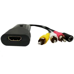 HDMI TO AV  Adapter Mini HD Video Converter Box HDMI to RCA AV/CVSB L/R Video 1080P HDMI2AV Support NTSC PAL Output