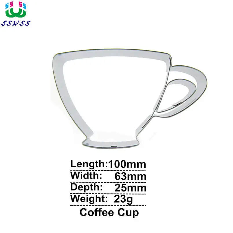 Super Coffee Cup Shape Cake Decorating Fondant Cutters Tools,Daily Supplies Cookie Stainless steel Baking Molds,Direct Selling