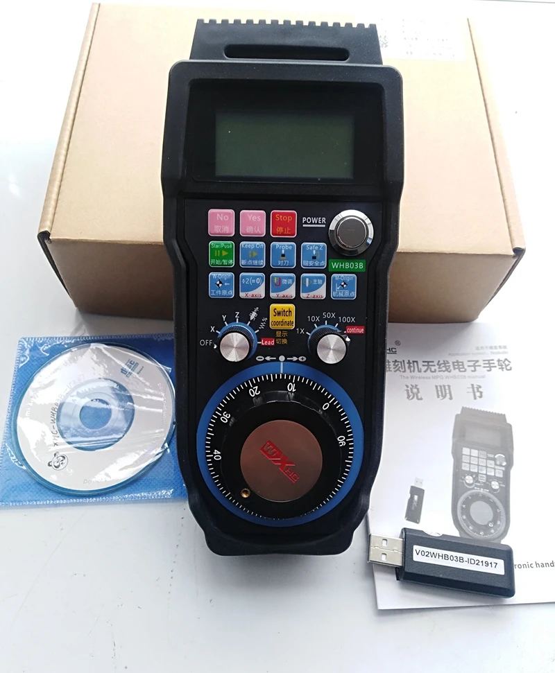 CNC Router machine handwheel Wireless Remote handwheel MPG Remote Controller Support NCStudio CNC System