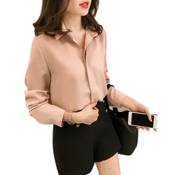 Blouse Women Office OL Style Shirts Tops Fashion Casual Long Sleeve Chiffon Blouses Femme Blusa