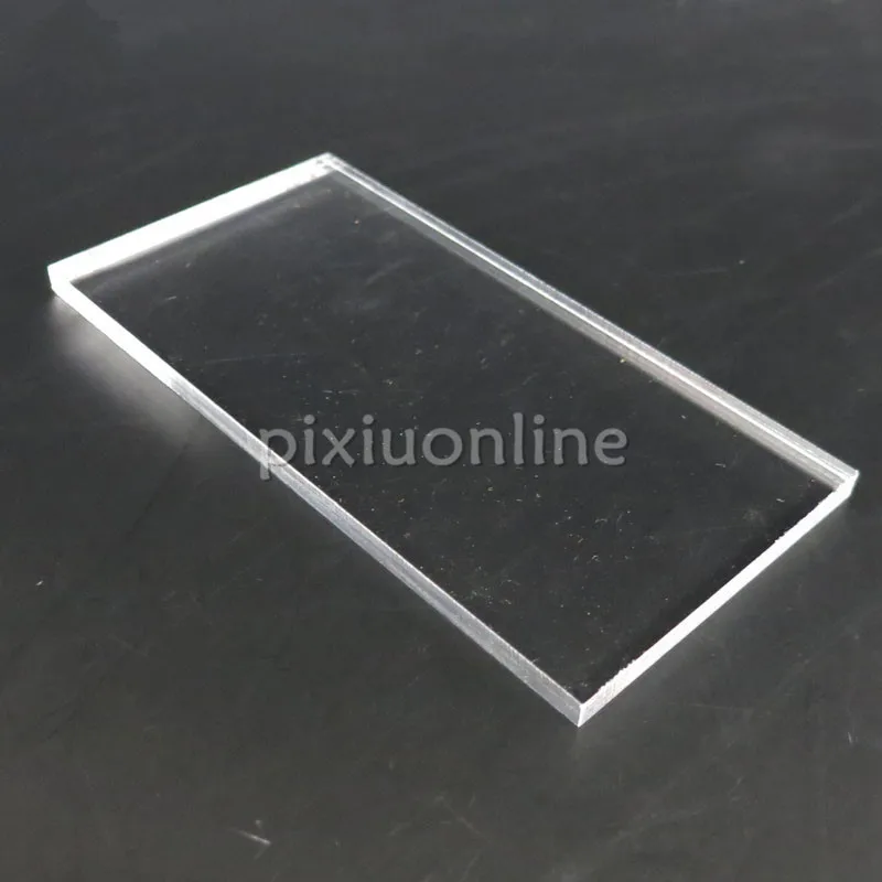 J138b 6*12cm Acrylic Board  Full Thickness 5mm Double-faced Cover film Transparent Plastic Board for DIY Used Sell at a Loss