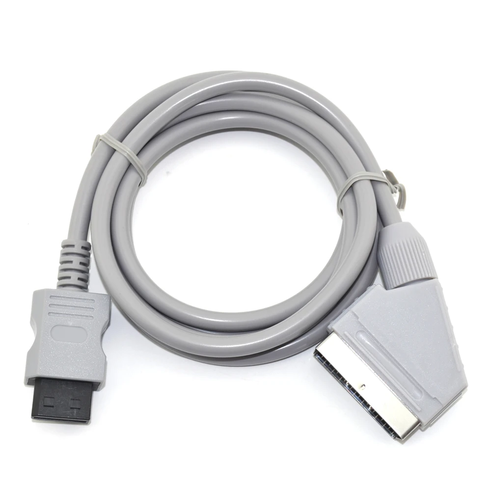 

US/EU Plug For Wii Games Console PVC RGB Scart Video 720p/1080i HD HDTV AV Cable/Cord