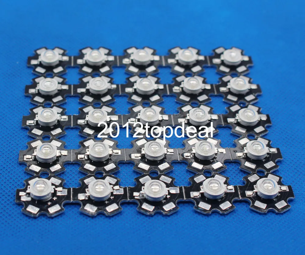 Hot 10pcs/50pcs/100pcs 1W 3W High Power warm white/cool white /natural white/red/green/Blue/Royal blue LED with 20mm star pcb