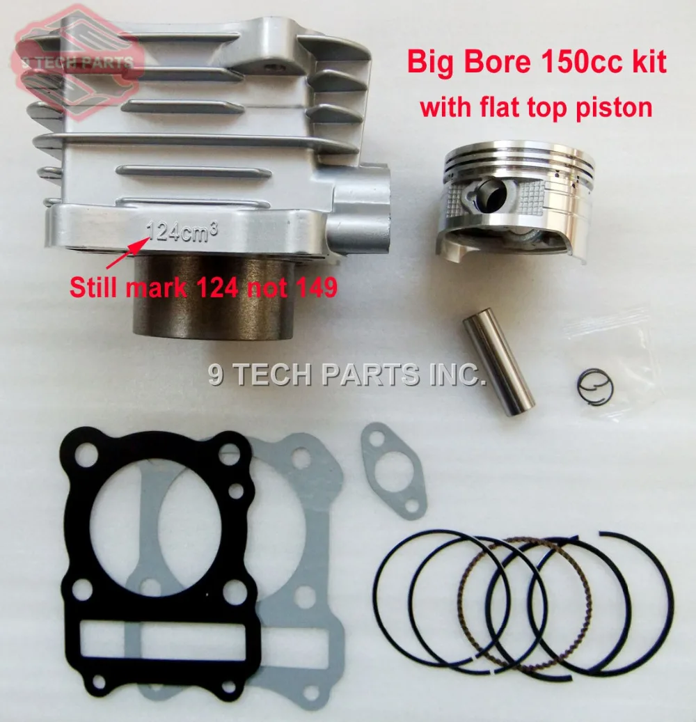 GS125 GN125 EN125 GZ125 DR125 TU125 BIG BORE Barrel Cylinder Piston Kit 150cc 62mm Bore size for 157FMI K157FMI engines