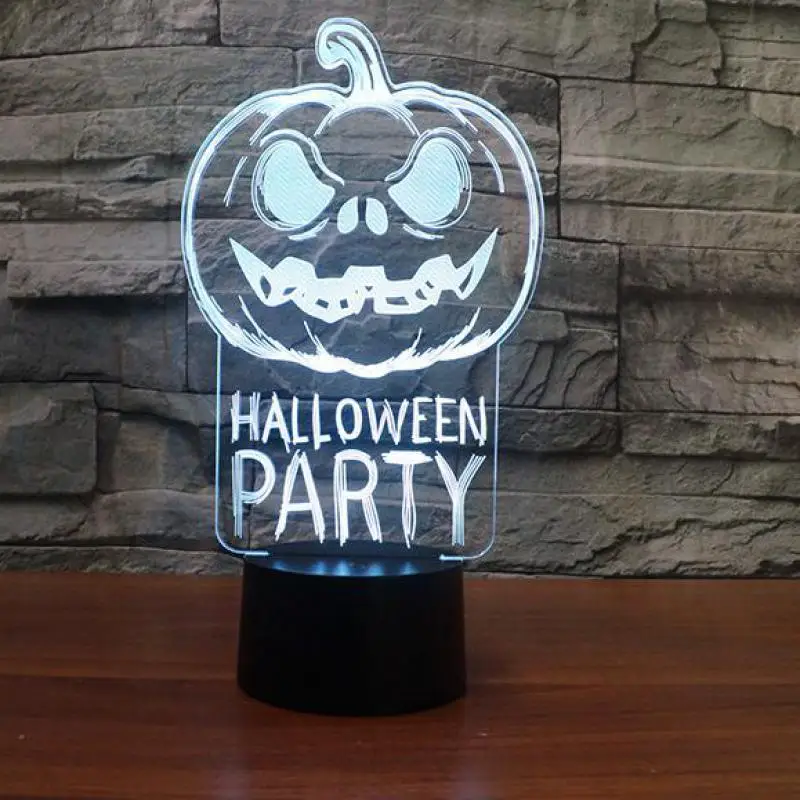 Halloween Pumpkin Lantern Table Lamp For Bedroom Children's room decoration 3D night light Led Table Decoration Desk Lamp