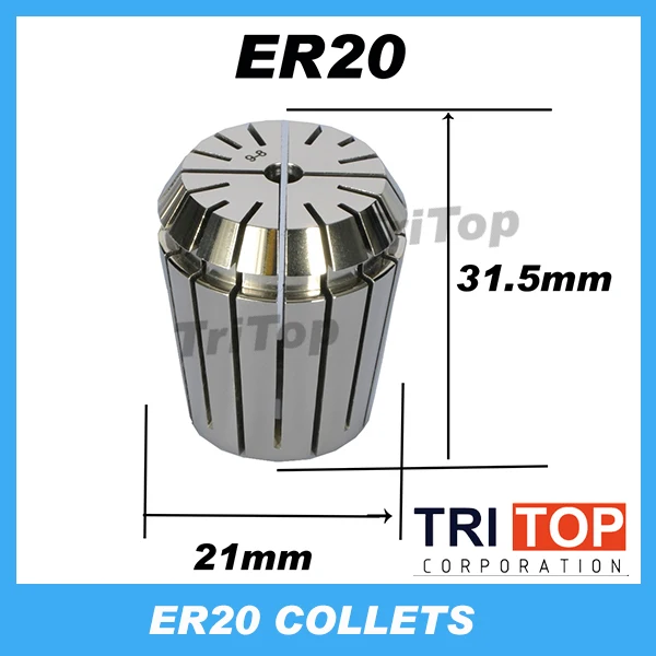 High Precision ER20 Accuracy 0.005mm  Spring Collet  For CNC milling lathe tool Engraving machine