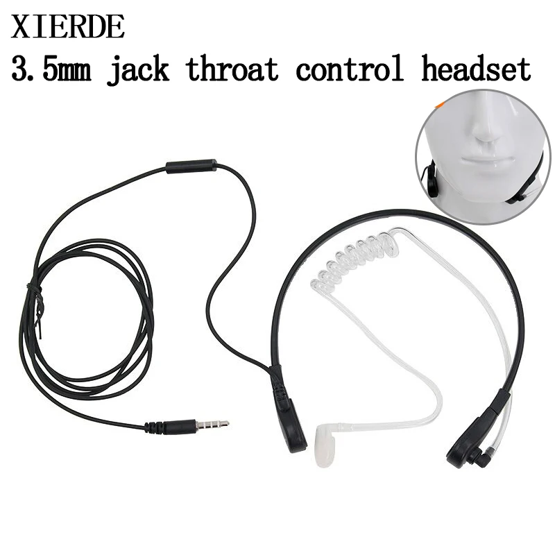 Headphone Tactical Headset 3.5mm Plug For Moblie Phone Air Duct Throat Control Anti-noise Radiation Earphone