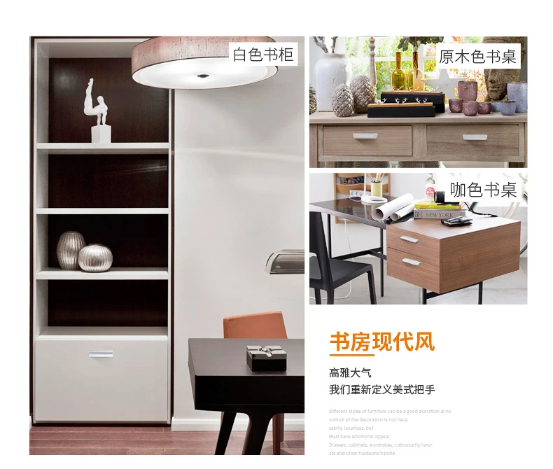 Wv runde Griffe minimalist ische silberne Küchen schrank Lagerung 64mm-224mm Kommoden Türgriffe Schublade Tür Einloch zieht Hareware küchen schrank aufbewahrung – Detail 6