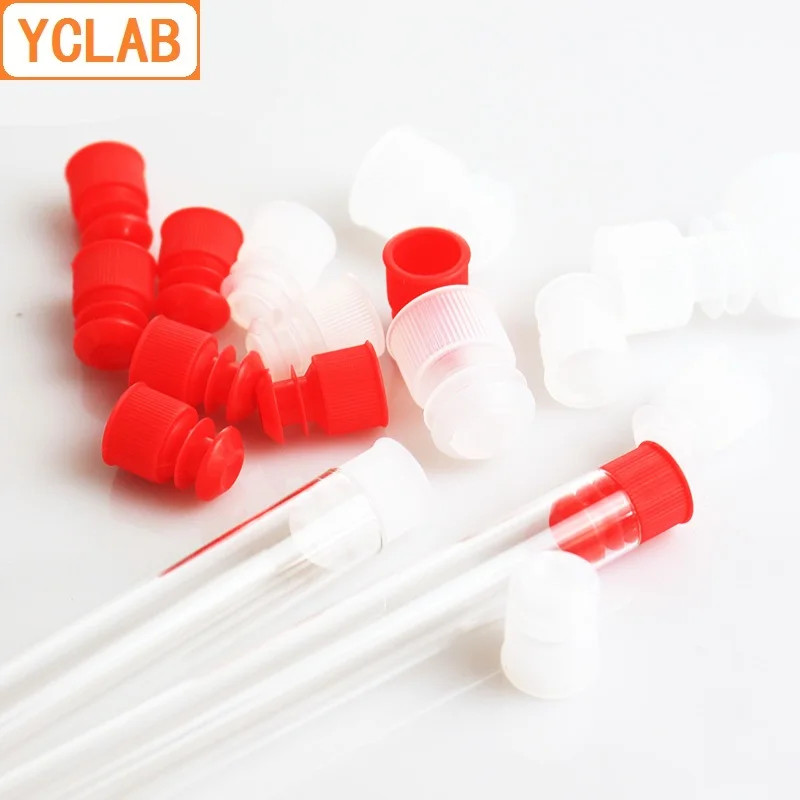 YCLAB 12*100mm Tset Tube with Plastic Stopper Borosilicate 3.3 Glass High Temperature Resistance Laboratory Chemistry Equipment