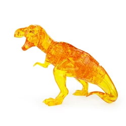 Juguetes Educativos de dinosaurios de cristal para niños y adultos, rompecabezas 3D de alta calidad
