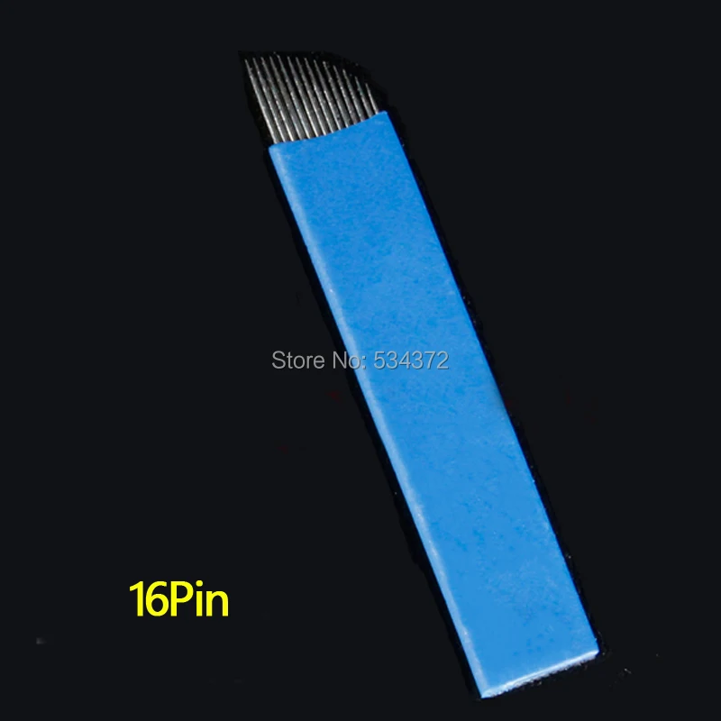 16 Pins 0.2MM Manual Blade For Permanent Eyebrow Tattoo Pen Beauty Microblading Bades Fog Eyebrow