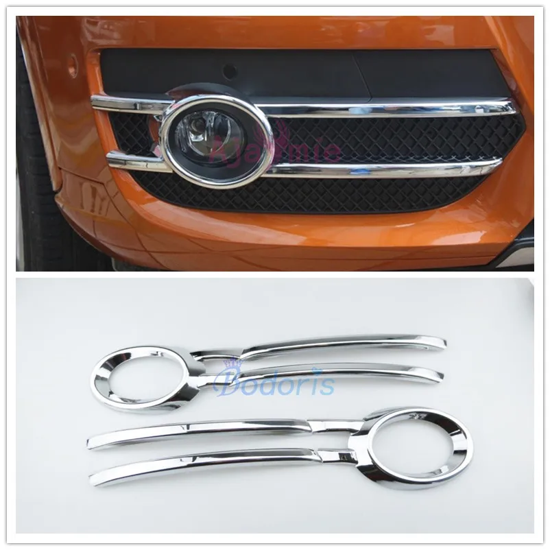 For Audi Q5 2009 2010 2011 2012 Front Fog Lamp Cover Light Trim Frame Detector Panel Chrome Car Styling Accessories