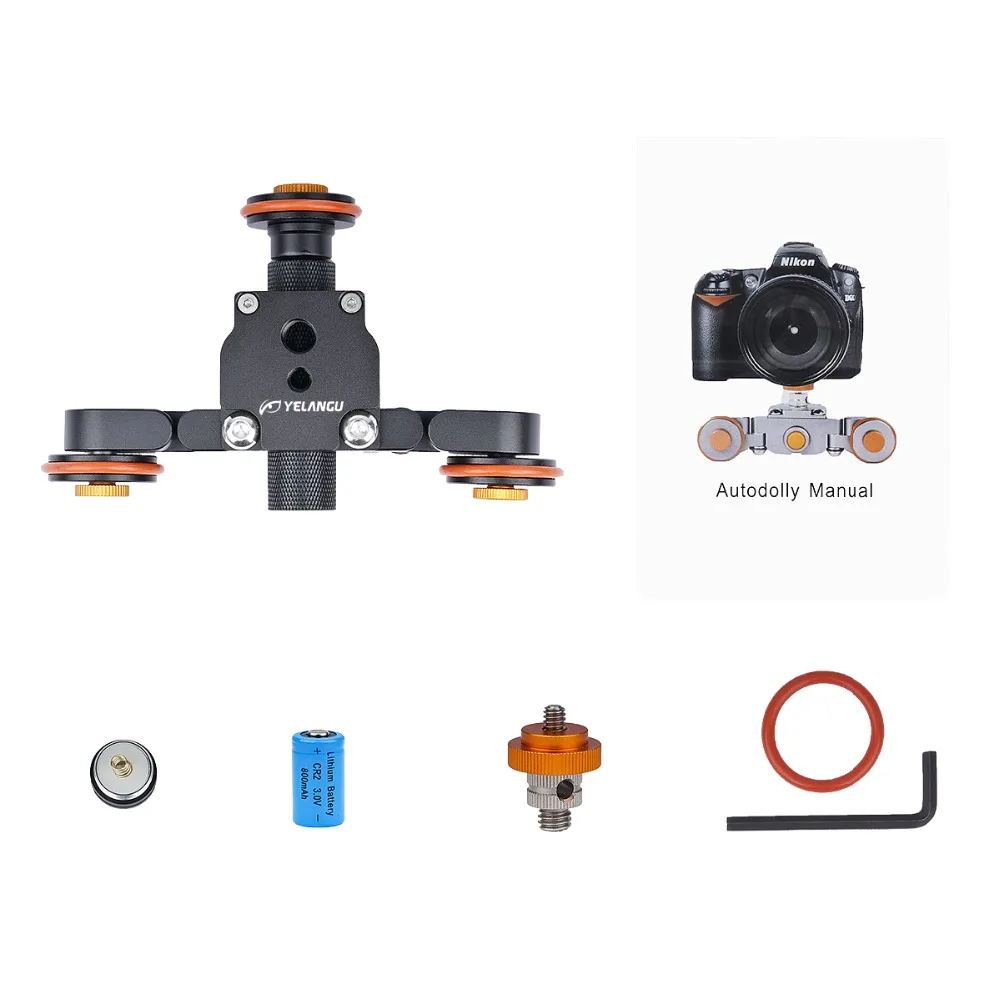 YELANGU L4X Camera Video Mini Track dolly Motorized Electric Slider Motor Dolly Truck Car for Nikon Canon DSLR Camera Camcorder