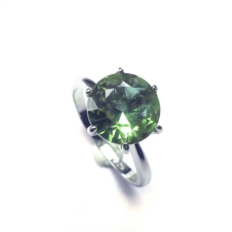 CSJ Classic Design Zultanite Ring Sterling 925 Silver Created Sultanite Color Change  Fine Jewelry Women Party Wedding Gift