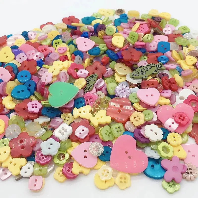 50 Gram colorful  Mixed shape size Buttons Sewing Craft Scrapbooking DIY Making Hand Knitting doll\'s clothing