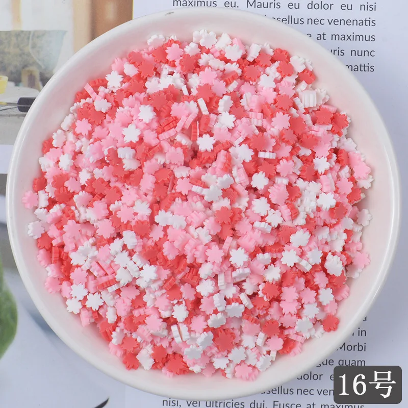 20 gr/los Nette Gefälschte Ton Streusel Bunte Herz Fünf Sterne Schleife Süßigkeiten Streusel für Handwerk Machen, DIY Kuchen Dessert Dekoration – Detail 16