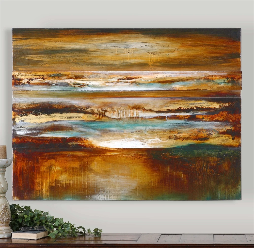 DaFen Artists Handpainted Oil Painting On Canvas Abstract Beach Landscape Home Decor Wall Picture For Room Decor Paintings