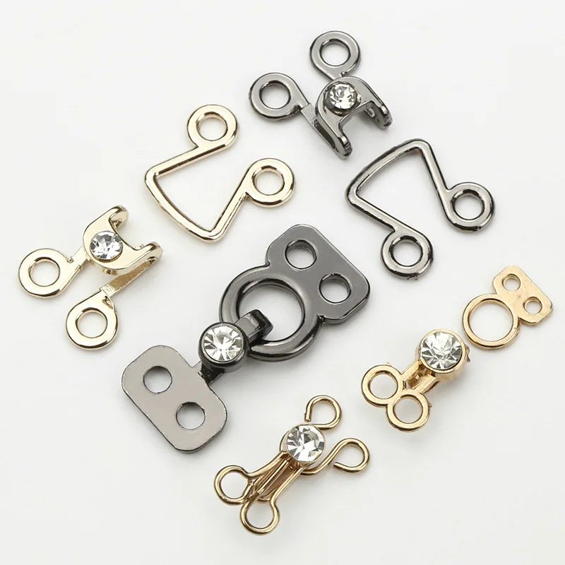 10pcs Metal Coat Buckle Stealth Hook Buttons Invisible Dark Buckle Clothing Accessories