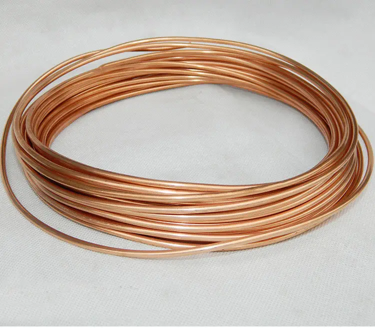 2MM 2.5MM 3MM 4MM 5MM 1M Dia Copper Tone Refrigeration Capillary Pipe Tubing Coil refrigeration T2 1.2P tube