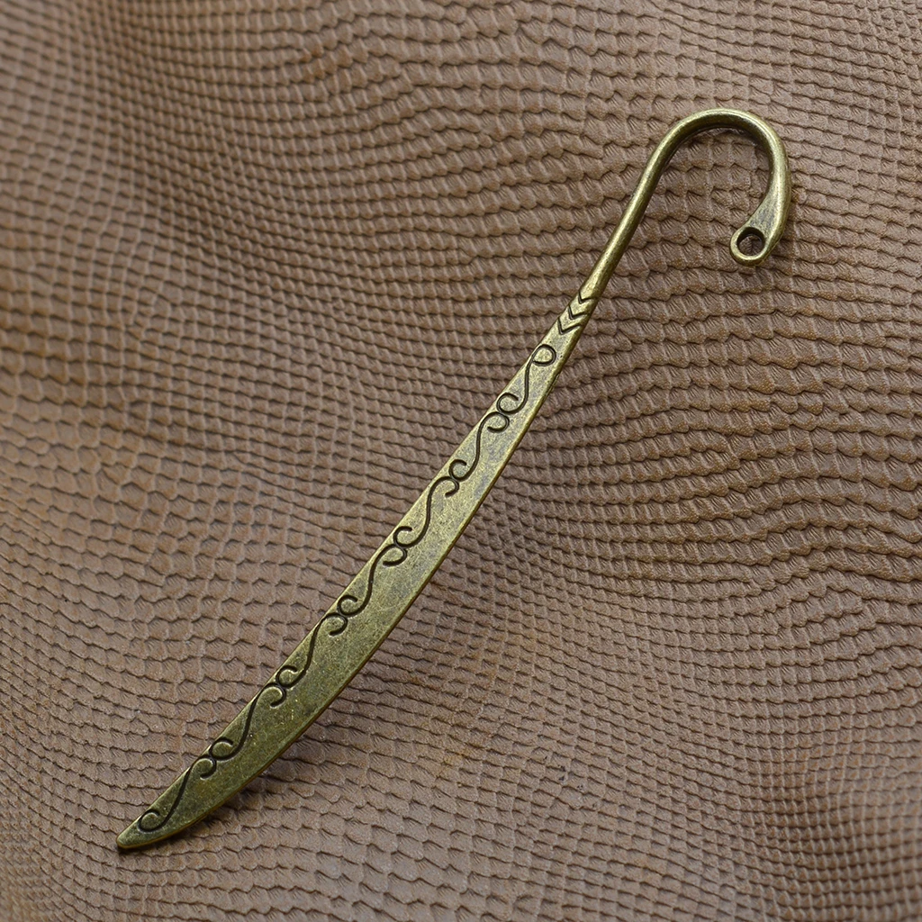 

50x Tibetan Metal Bookmarks Book Mark With Hook Jewelry Findings DIY Pendant