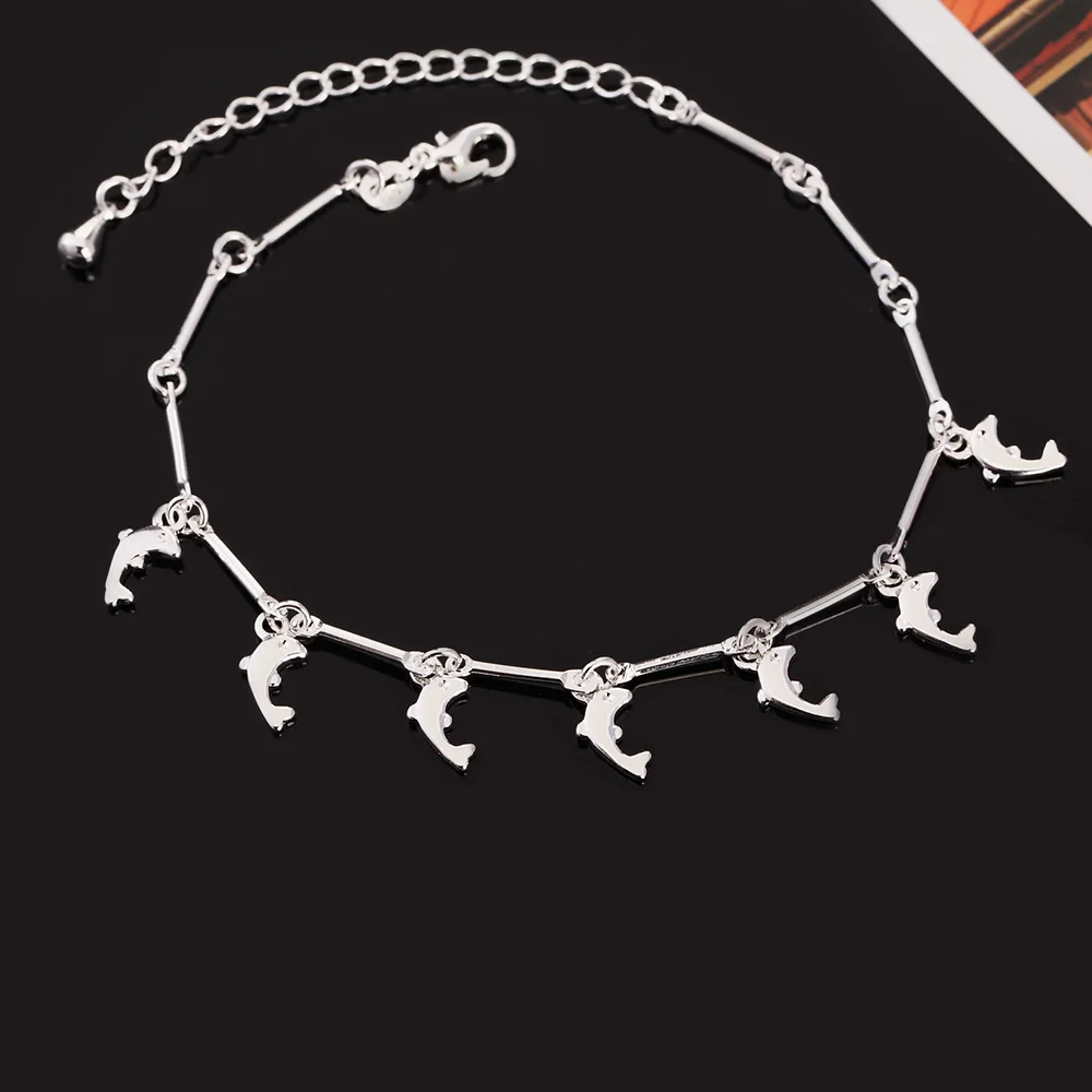 new arrive Beautiful silver bracelet noble dolphin lady chain fashion Wedding cute lady nice women bracelet jewelry ,LH019