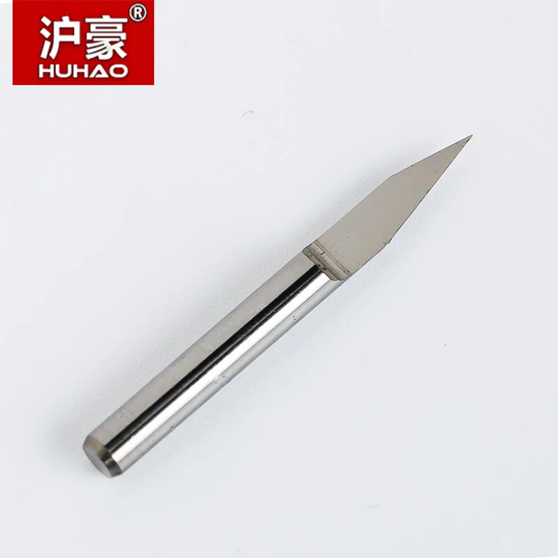 Huhao 10pcs/lot Shank 3.175mm CNC Router Bit Degree 10- 90 PCB Engraving Bits End Mill Carbide 0.1-2mm Milling Cutter