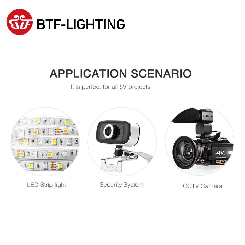 DC5V LED Güç Kaynağı 2A 3A 6A 8A 10A Anahtarı Trafo WS2812B LED Şerit Işık Adaptörü SK6812 RGBW WS2801 SK9822 WS2813 Işıkları