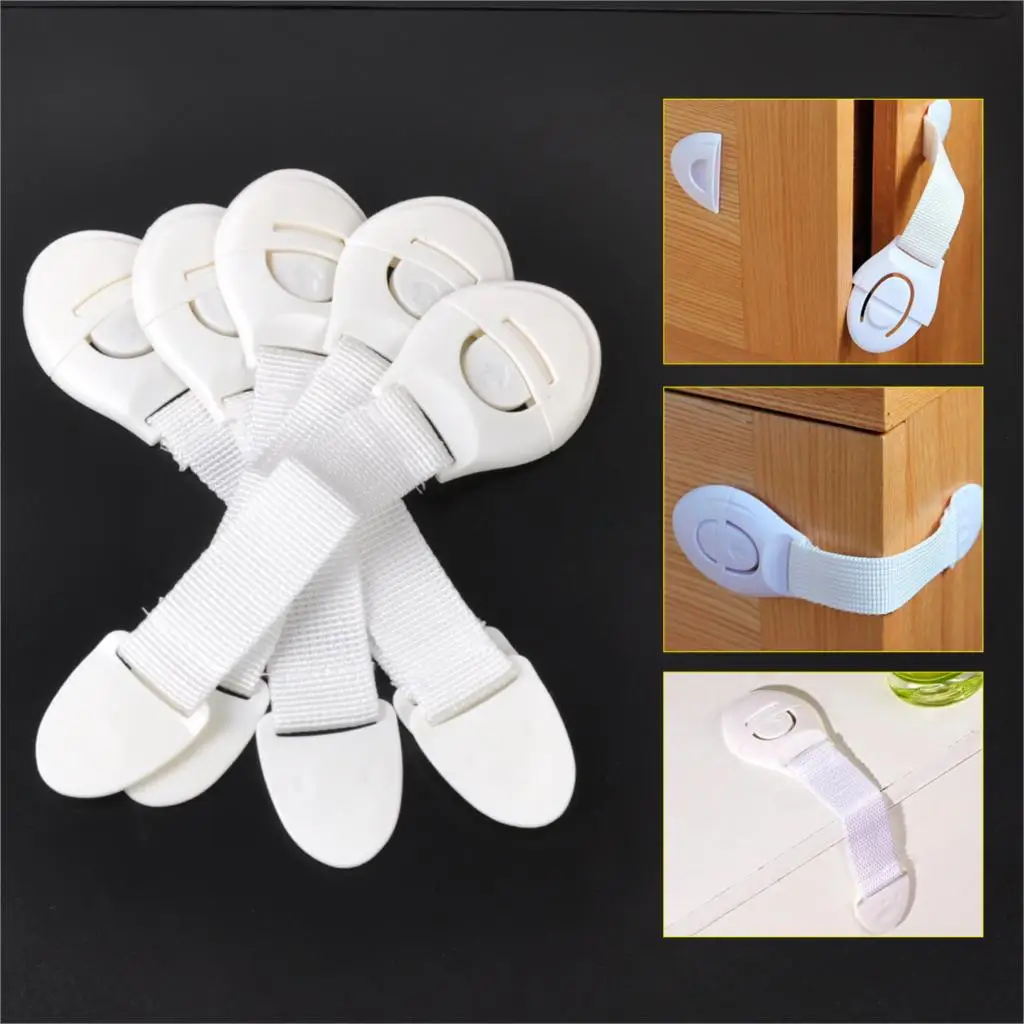 

New 10pcs Baby Kids Children Toddler Fridge Drawer Door Cabinet Cupboard Safety Locks Protection Bendable Security for Baby Care