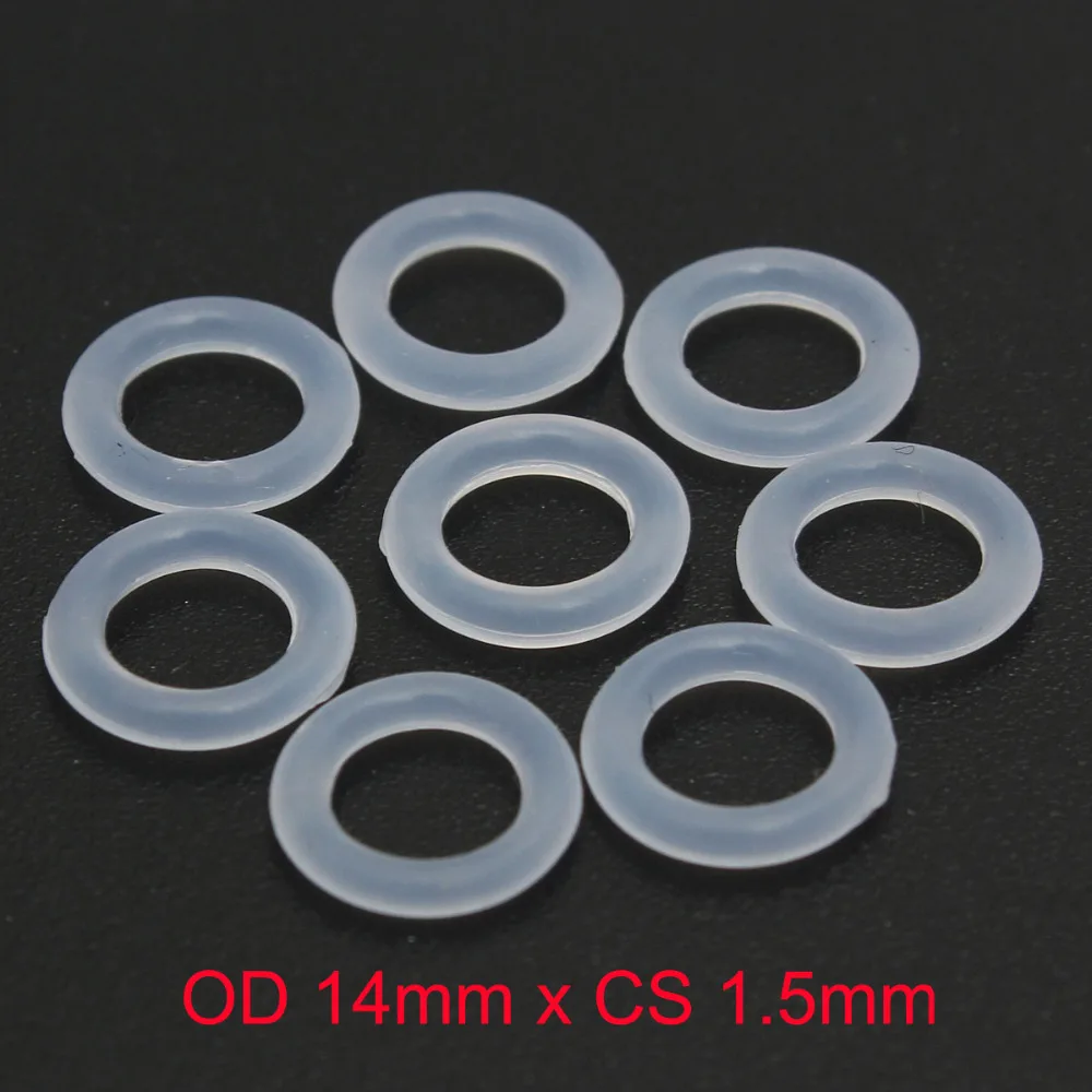 

OD 14mm x CS 1.5mm VMQ PVMQ SILICONE Rubber Washer Translucent O ring O-ring Oring Seal Gasket