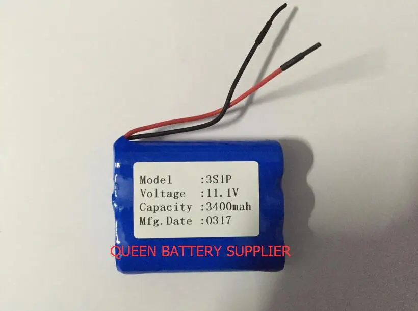 3S1P 2600 mah 3000 mah 3200 mah 3400 mah 3500 mah 11.1 V 18650 battery pack