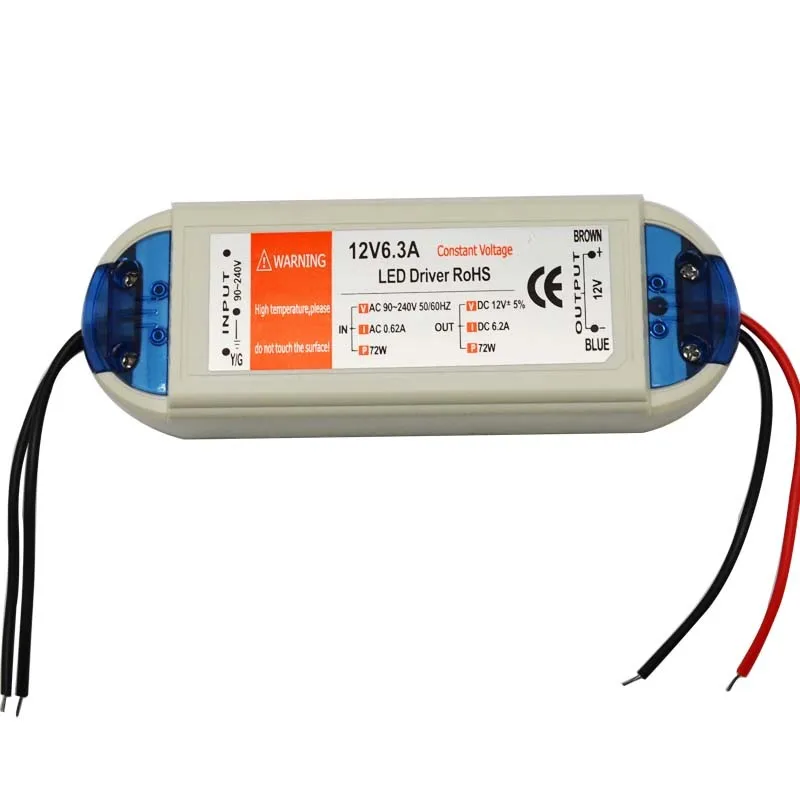 Imagem -05 - Transformador de Alimentação Led para Faixa Tampa de Plástico 12v dc Saída 12v 6w 12w 18w 30w 50w 220v a 12v Mr11 Mr16